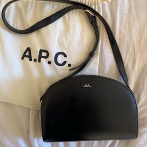 A.P.C. Black Demi Lune Bag half moon